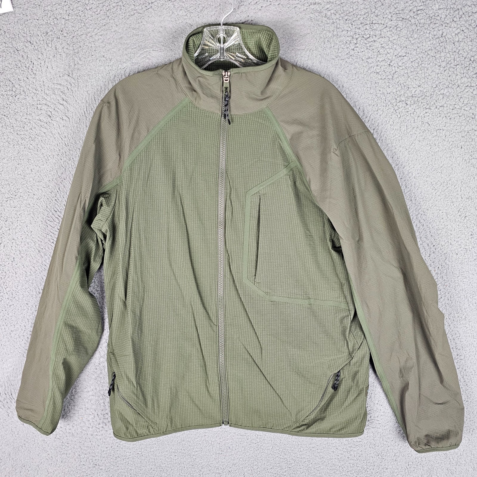 Lululemon Fleece Hiking Jacket Mens M Water Repellent Military Zip-Up Lm3drps